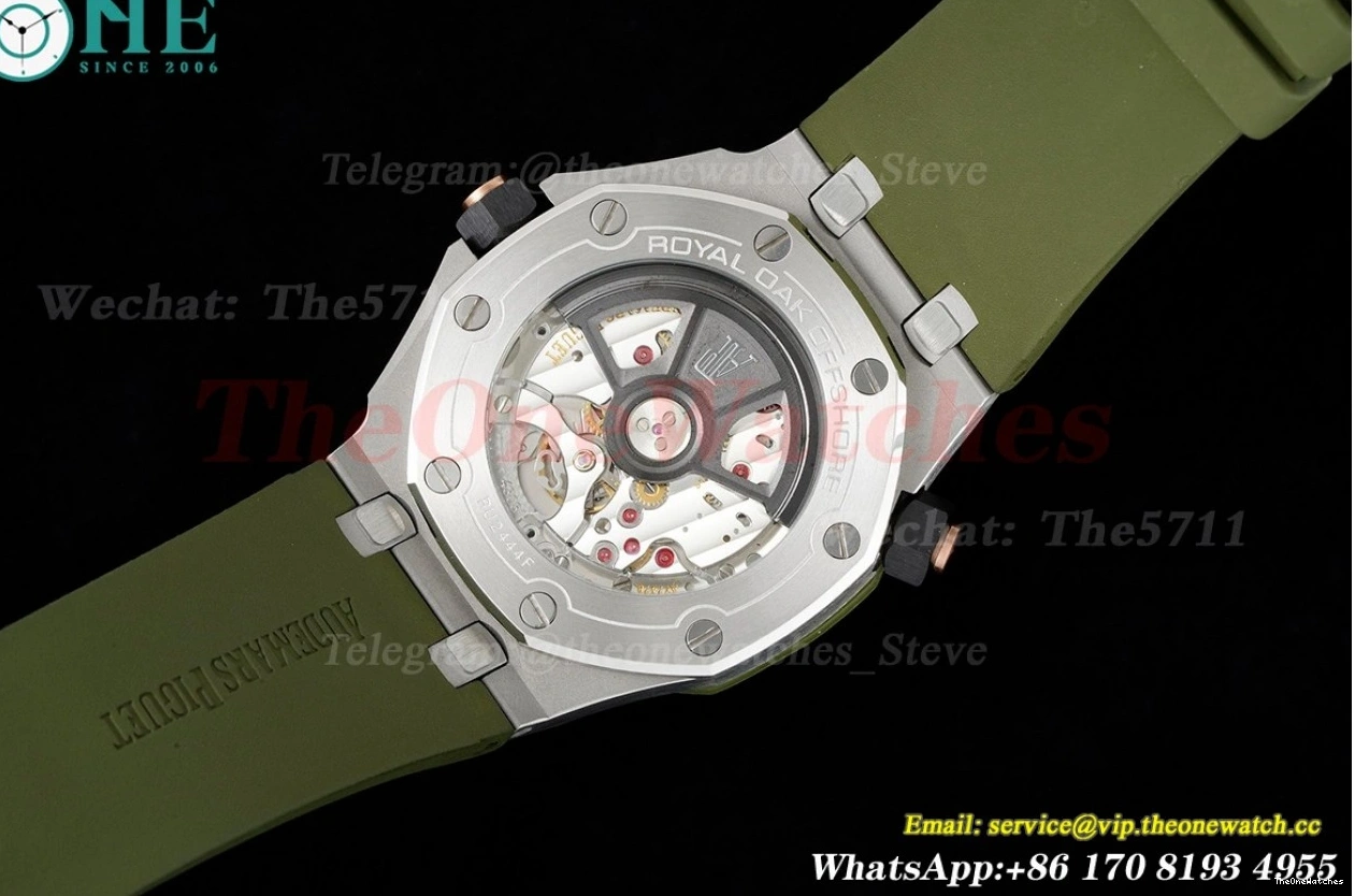 42mm Royal Oak BF 15720 Stk SS Offshore A4308 Green Diver RU 0302